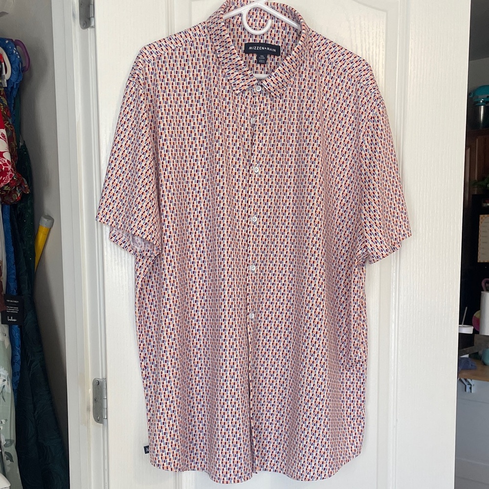 Alexander Julian Men's Patterned Red and Blue Shirt